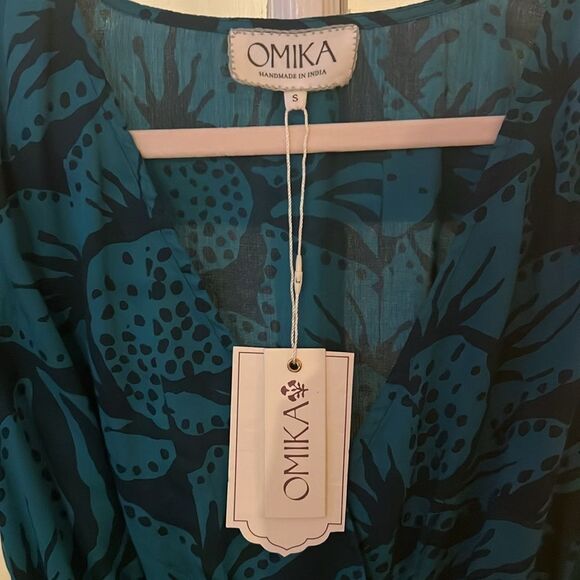 OMika SAMIRA WRAP DRESS MINI- Cierra Bayou Print $368 MSRP - Picture 5 of 5